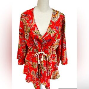 Zara colorful blouse size medium never worn